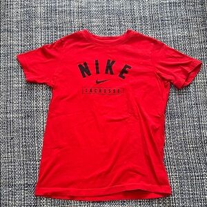 Nike Red Short Sleeve Lacrosse Tee